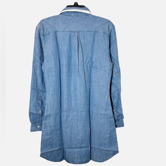 NWT UNTUCKit Women's 100% Tencel Maraska Chambray Long Sleeve Shirt Dress - Picture 4 of 9